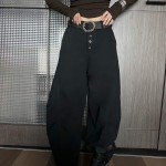 하이웨이스트 와이드 카고 팬츠
