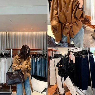 데이터 스타일 숏 레더 재킷