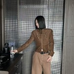 스웨이드 숏 재킷
