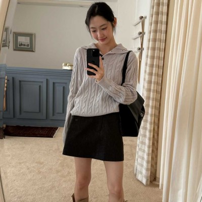 슬림 A라인 스커트