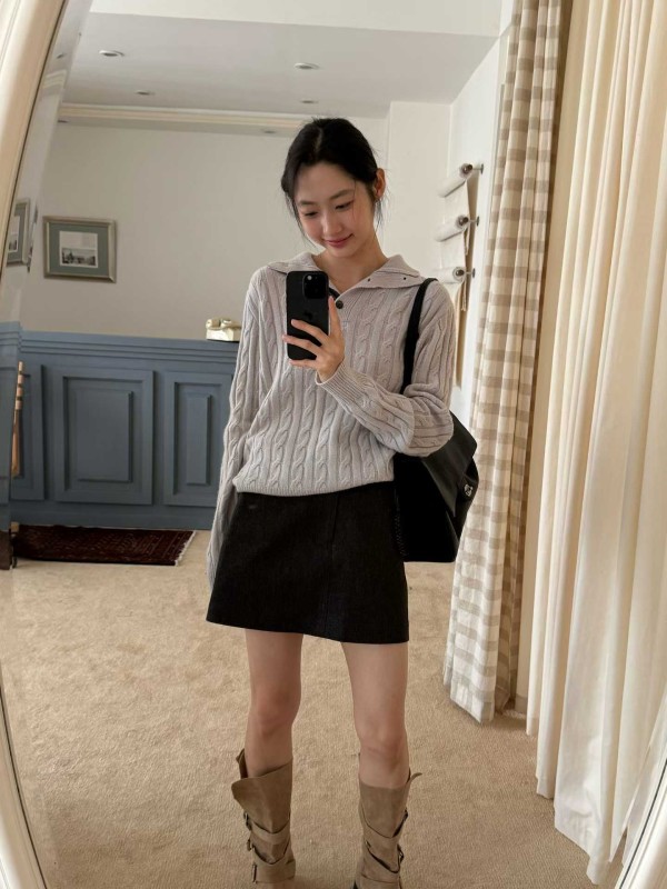 슬림 A라인 스커트