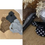 하프집 후드 니트