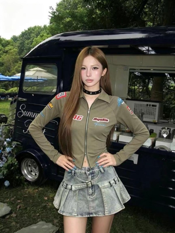 오토바이 스타일 폴로 칼라, 더