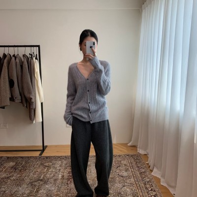 캐시미어 기모 가디건