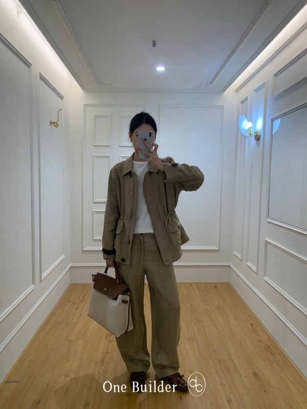 수입 빈티지 린넨 스트링 재킷